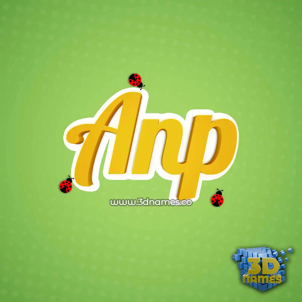 anp in Ladybugs style - 3D name wallpaper