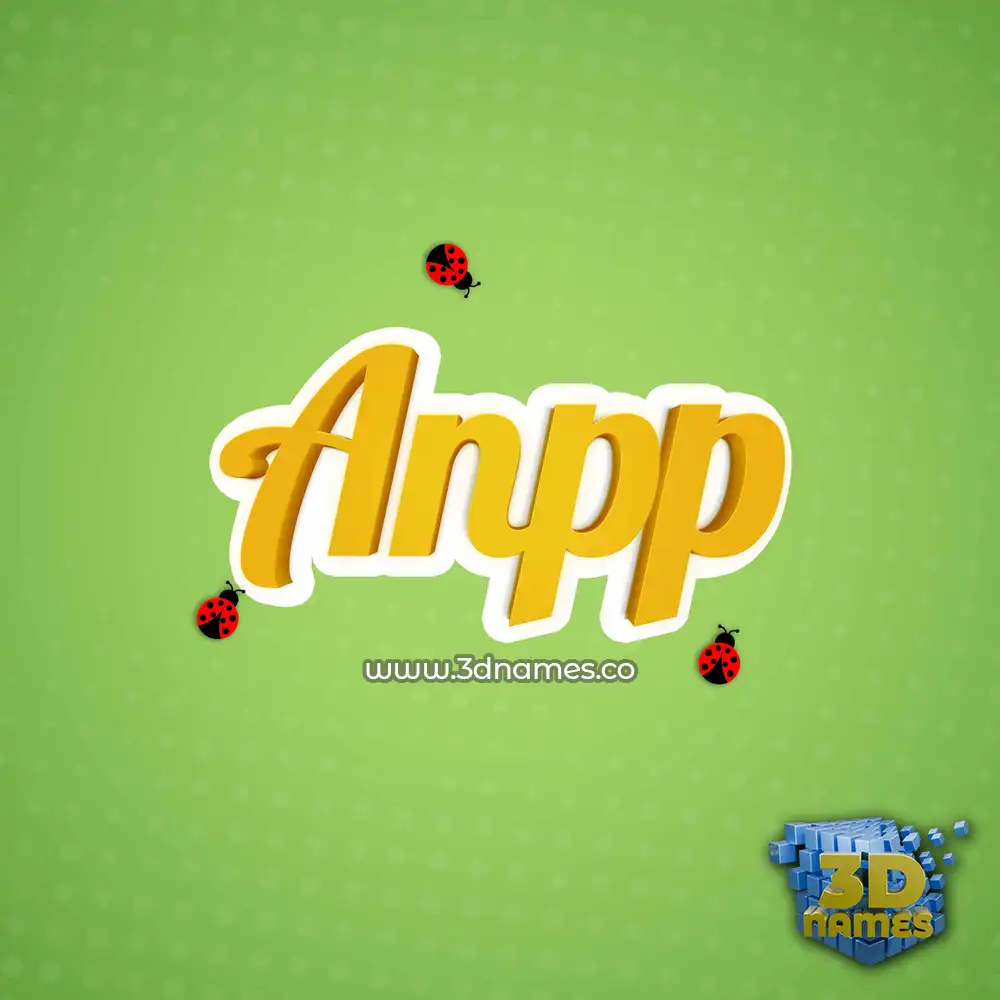 anpp in Ladybugs style - 3D name wallpaper