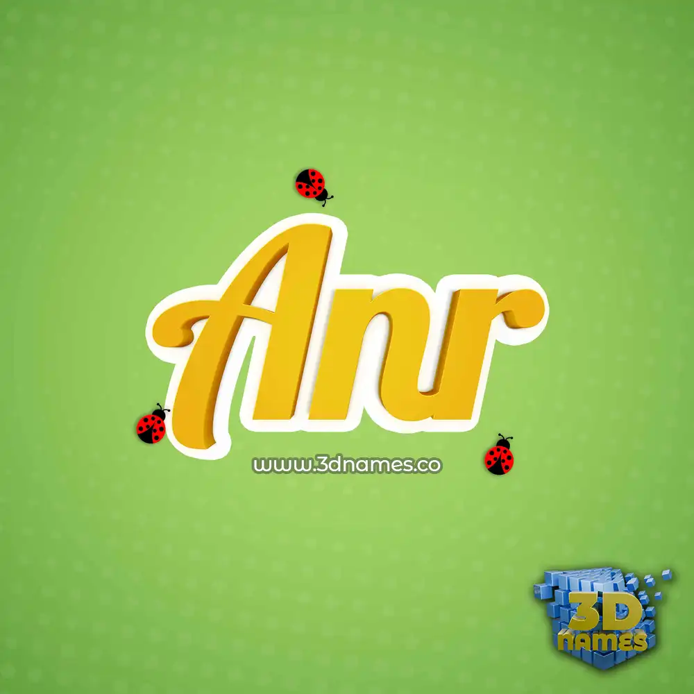 anr in Ladybugs style - 3D name wallpaper