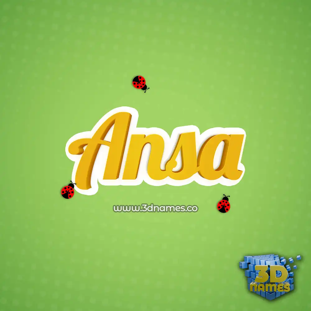 ansa in Ladybugs style - 3D name wallpaper