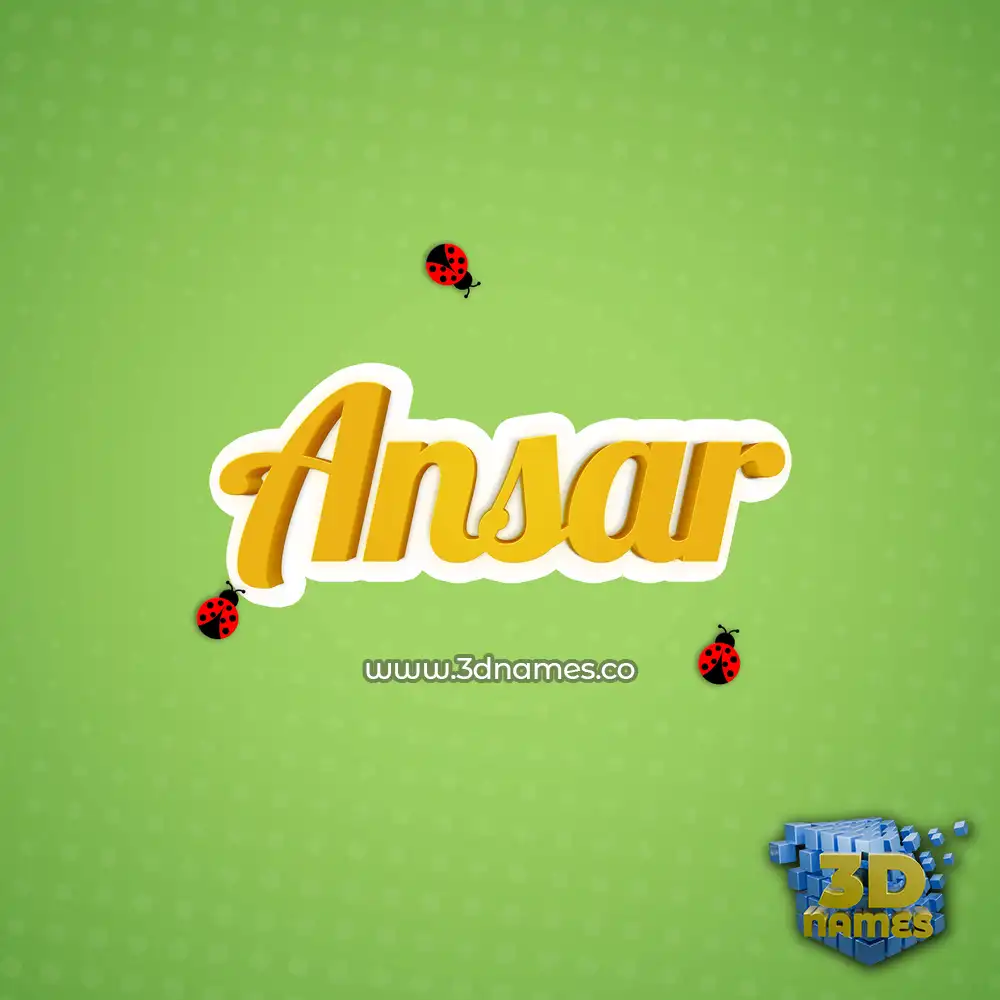 ansar in Ladybugs style - 3D name wallpaper