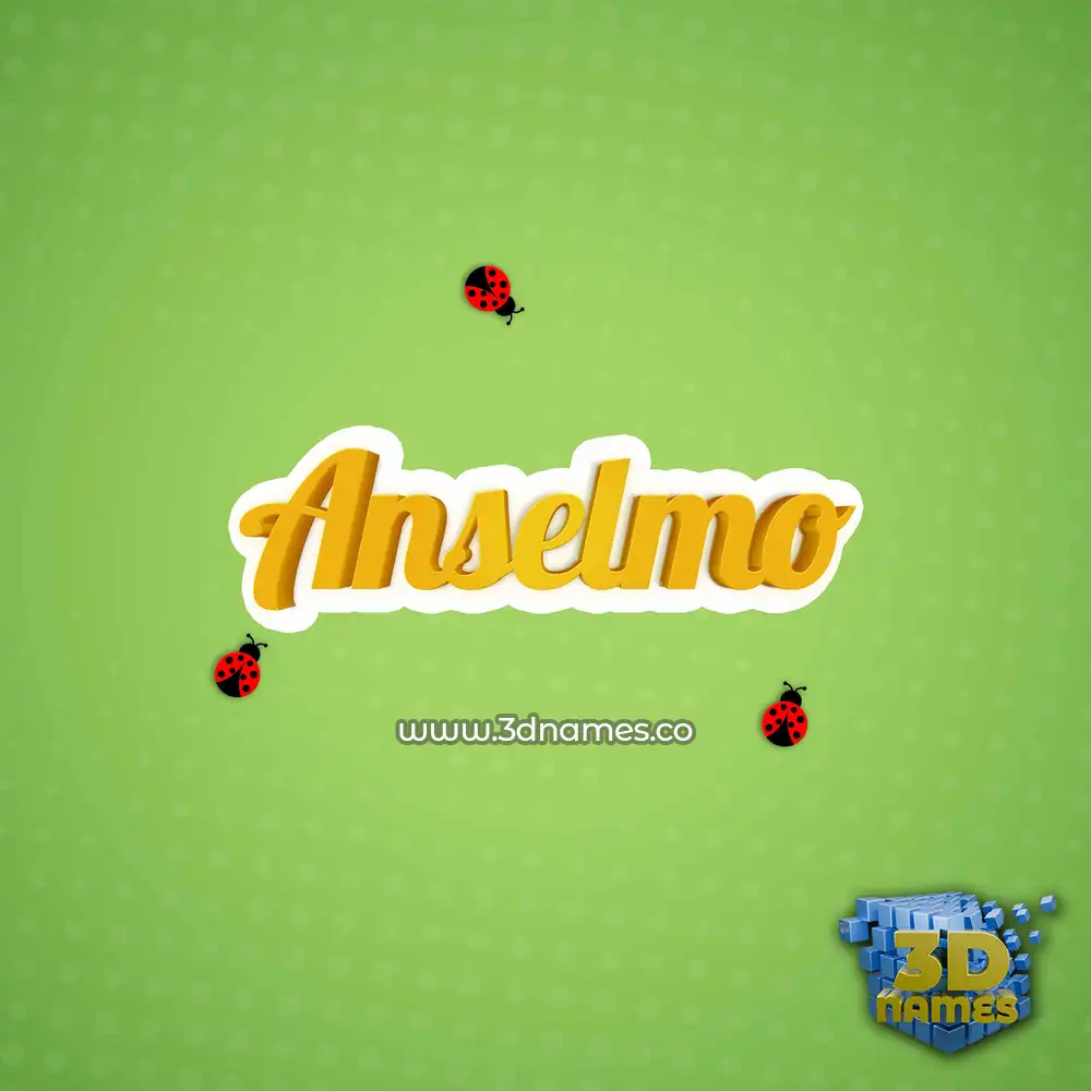 anselmo in Ladybugs style - 3D name wallpaper