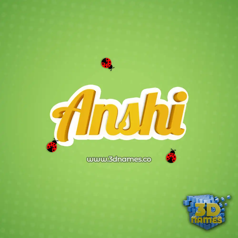 anshi in Ladybugs style - 3D name wallpaper