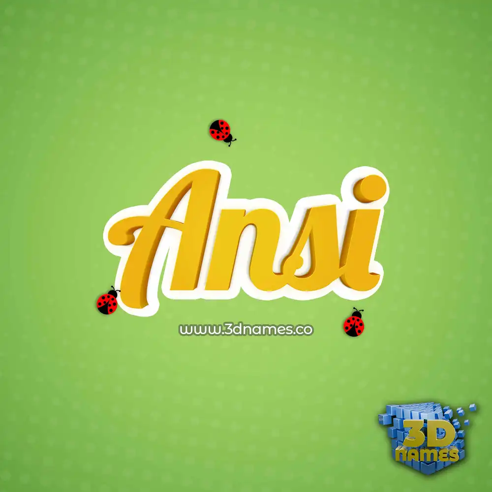 ansi in Ladybugs style - 3D name wallpaper