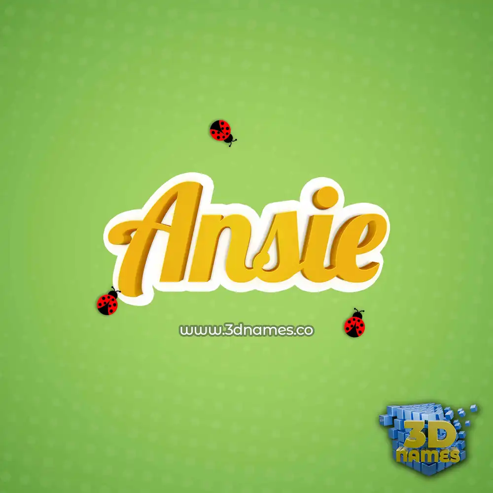 ansie in Ladybugs style - 3D name wallpaper