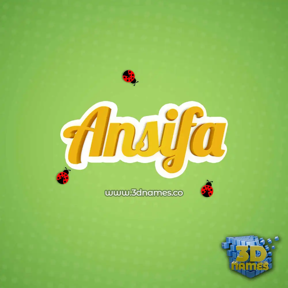 ansifa in Ladybugs style - 3D name wallpaper