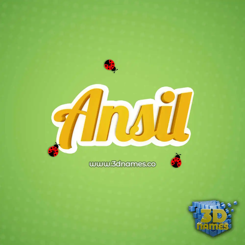 ansil in Ladybugs style - 3D name wallpaper