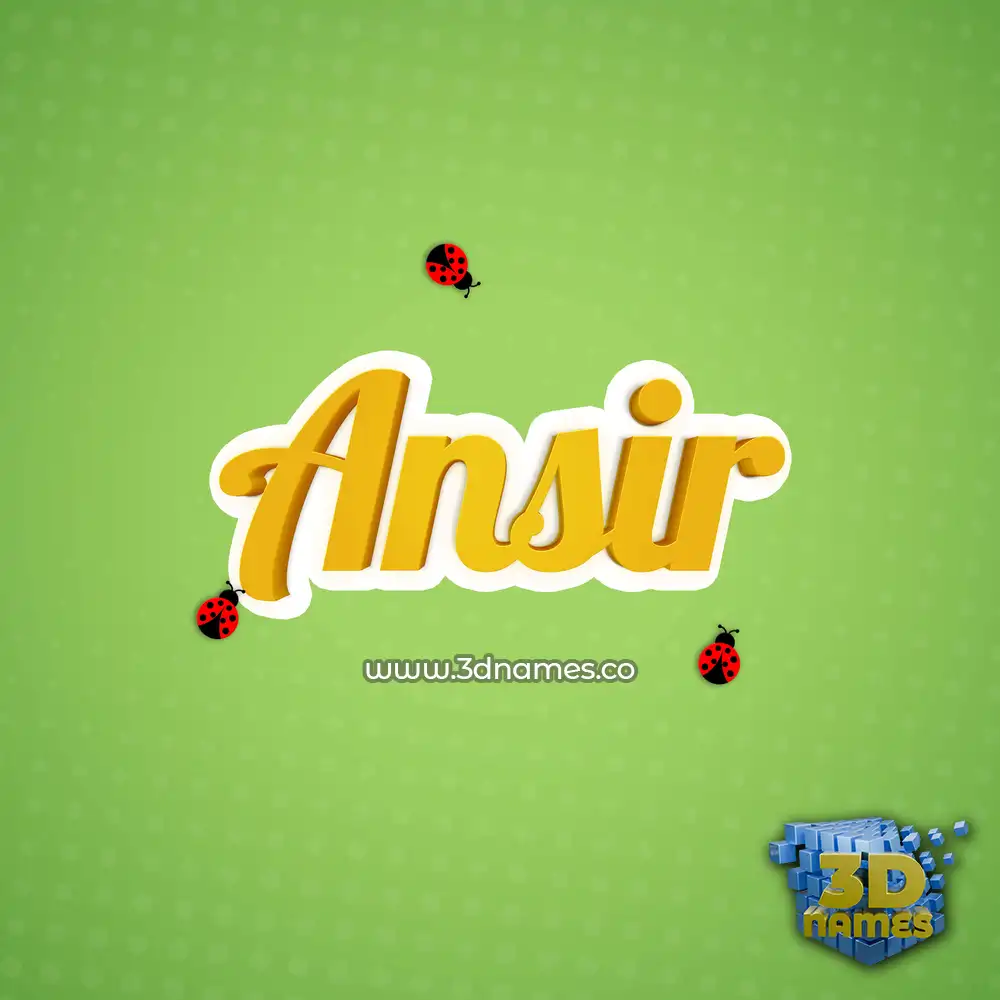 ansir in Ladybugs style - 3D name wallpaper