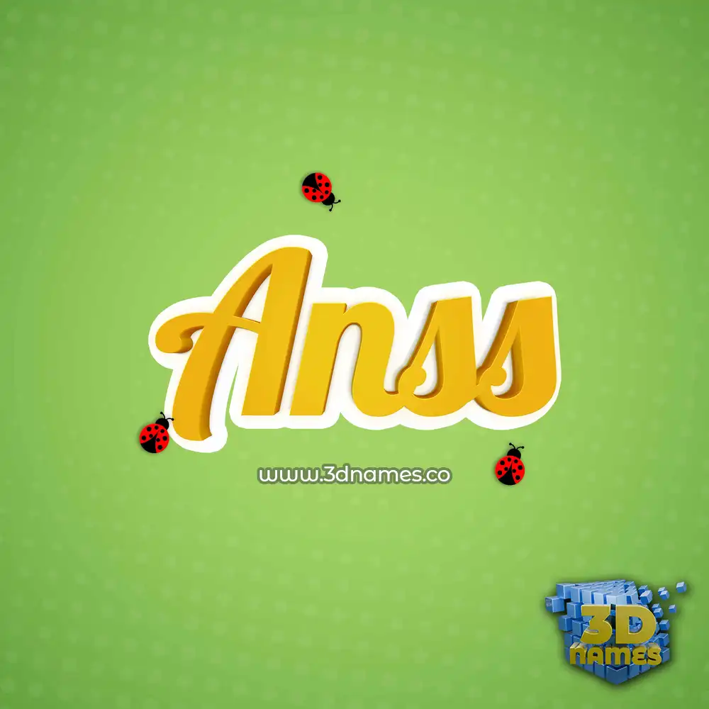 anss in Ladybugs style - 3D name wallpaper