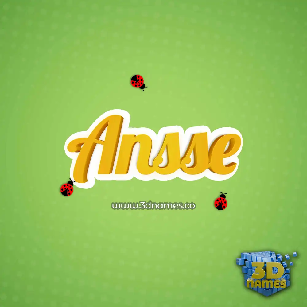 ansse in Ladybugs style - 3D name wallpaper