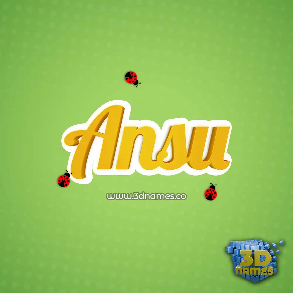 ansu in Ladybugs style - 3D name wallpaper