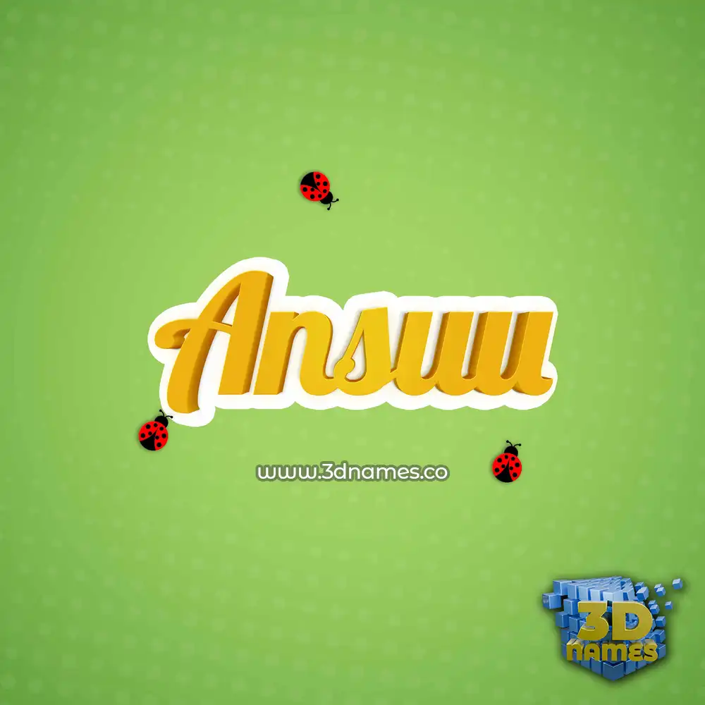ansuu in Ladybugs style - 3D name wallpaper