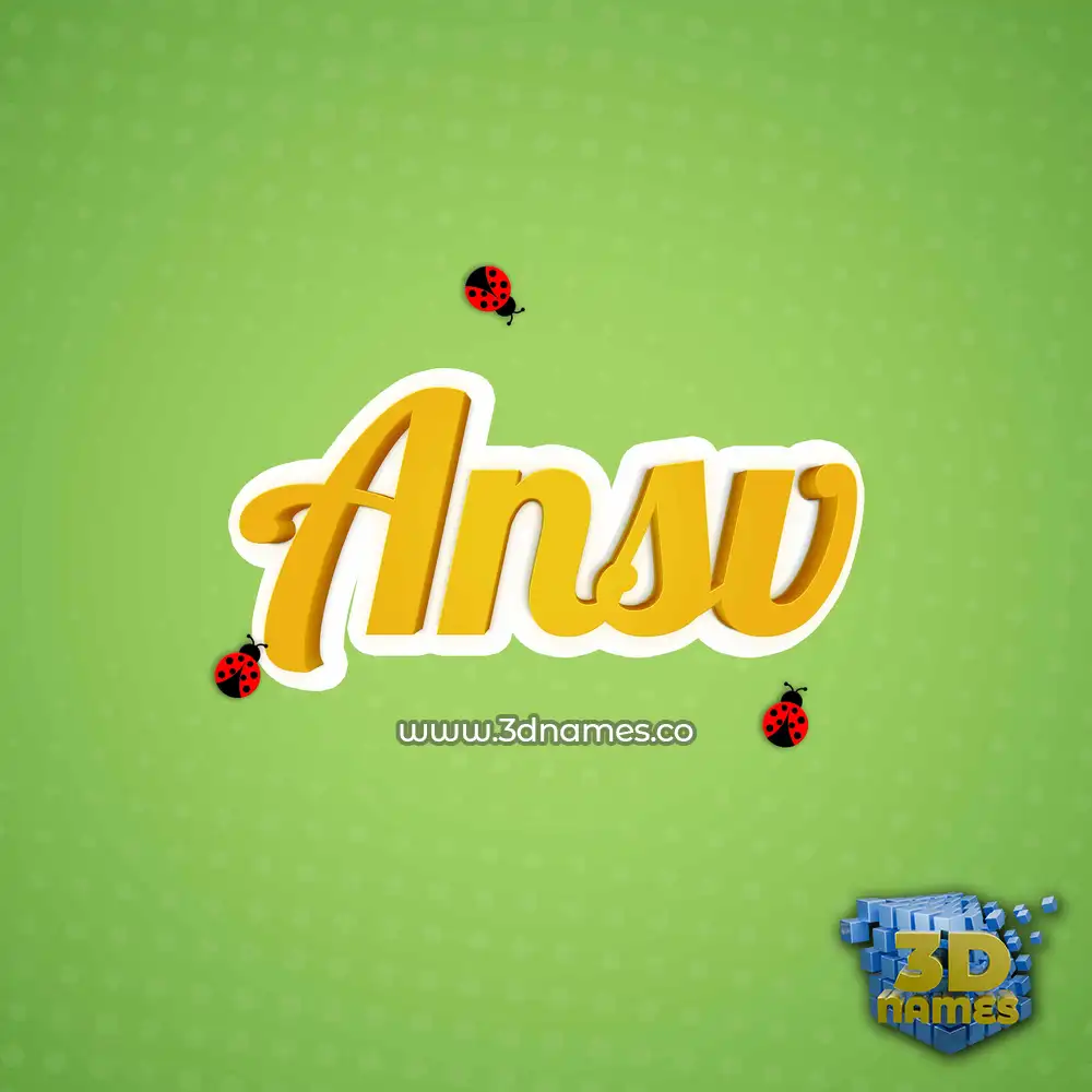 ansv in Ladybugs style - 3D name wallpaper