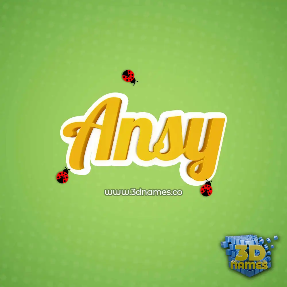 ansy in Ladybugs style - 3D name wallpaper