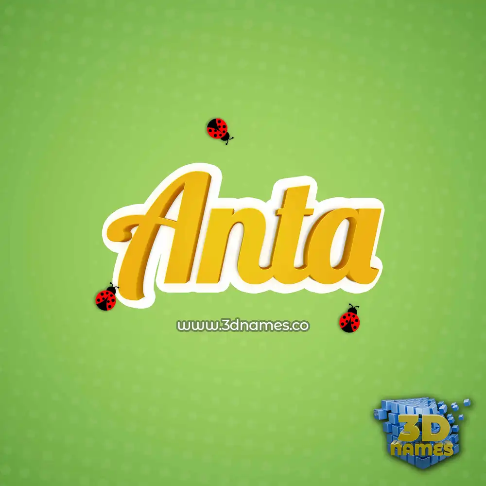 anta in Ladybugs style - 3D name wallpaper