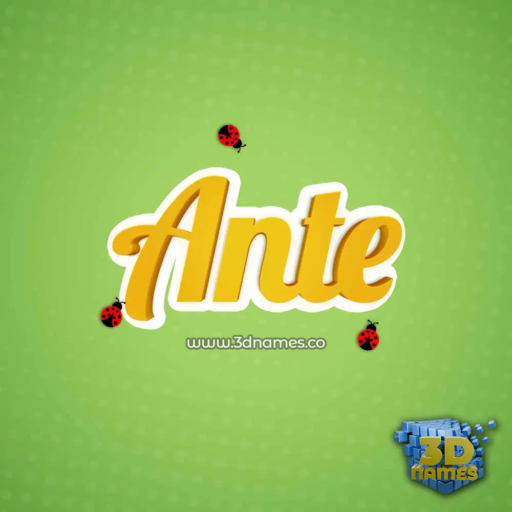 ante in Ladybugs style - 3D name wallpaper
