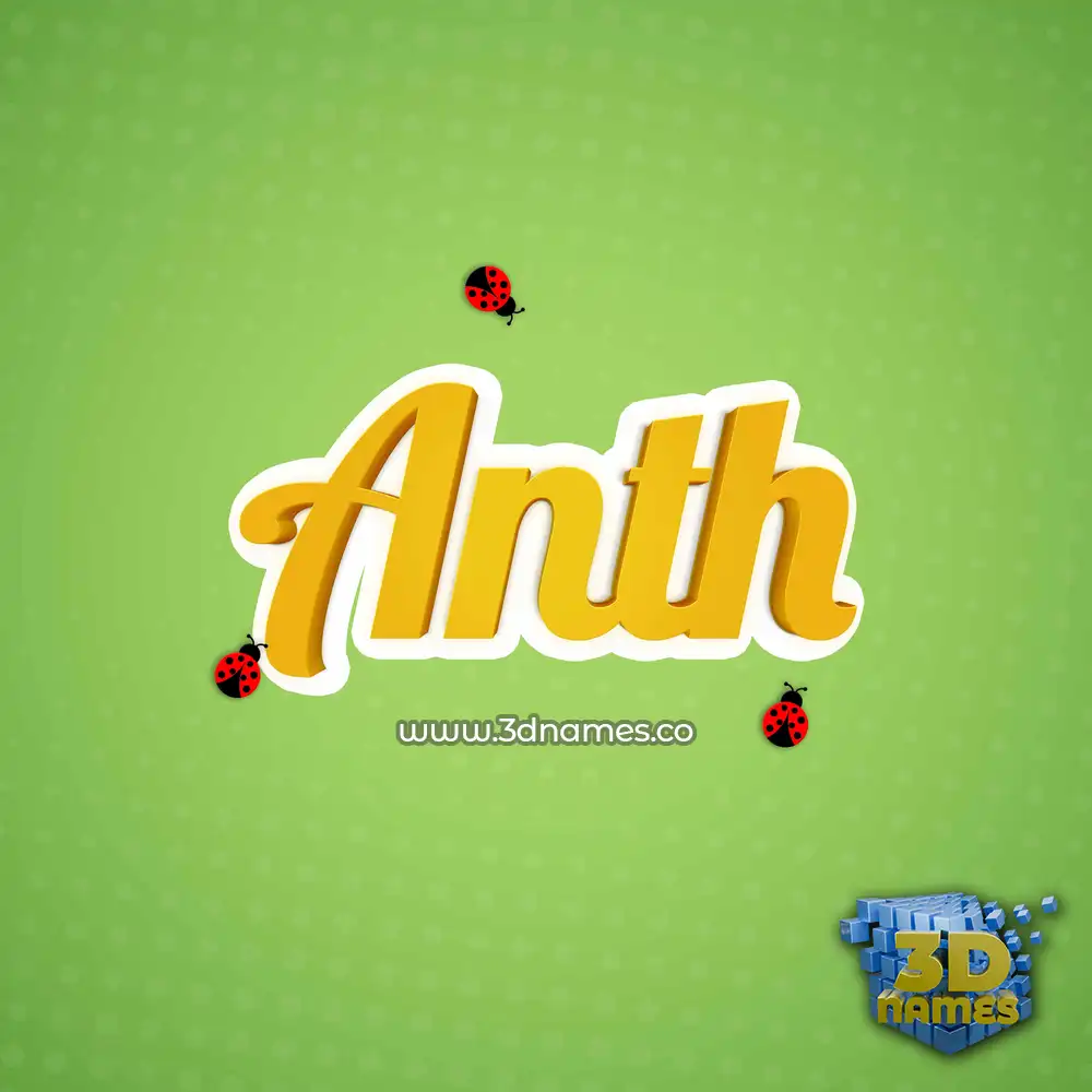anth in Ladybugs style - 3D name wallpaper