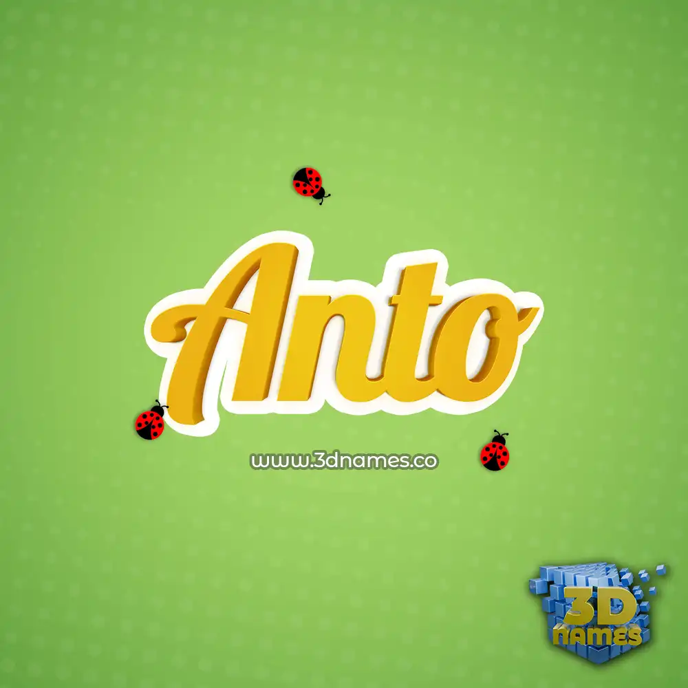 anto in Ladybugs style - 3D name wallpaper