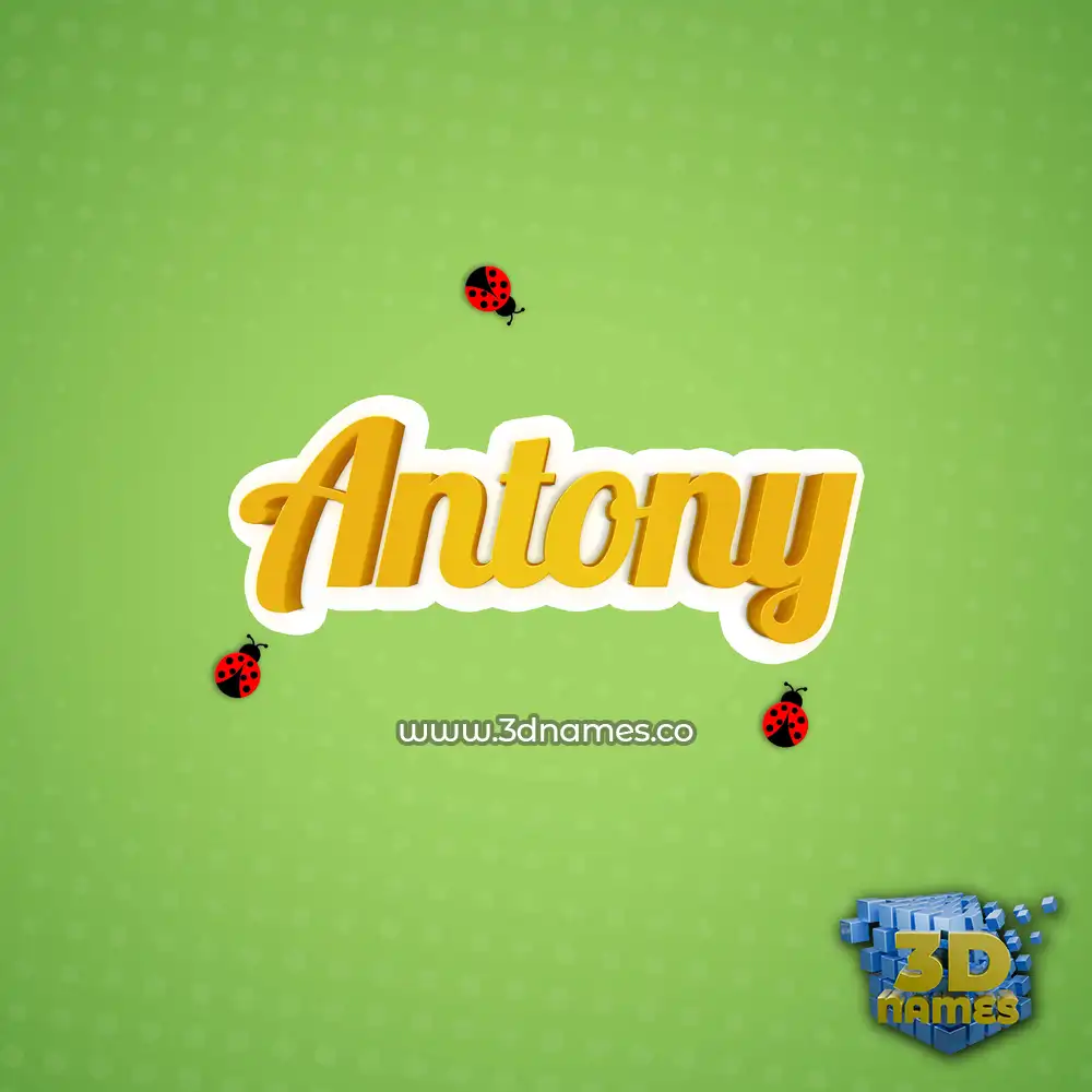 antony in Ladybugs style - 3D name wallpaper