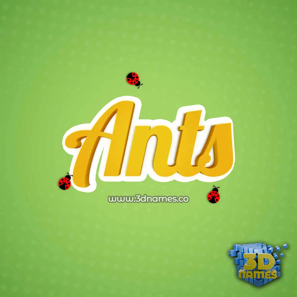ants in Ladybugs style - 3D name wallpaper