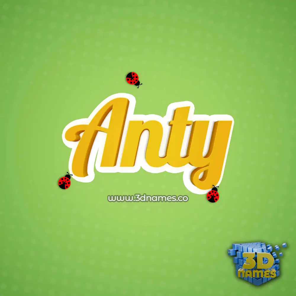 anty in Ladybugs style - 3D name wallpaper