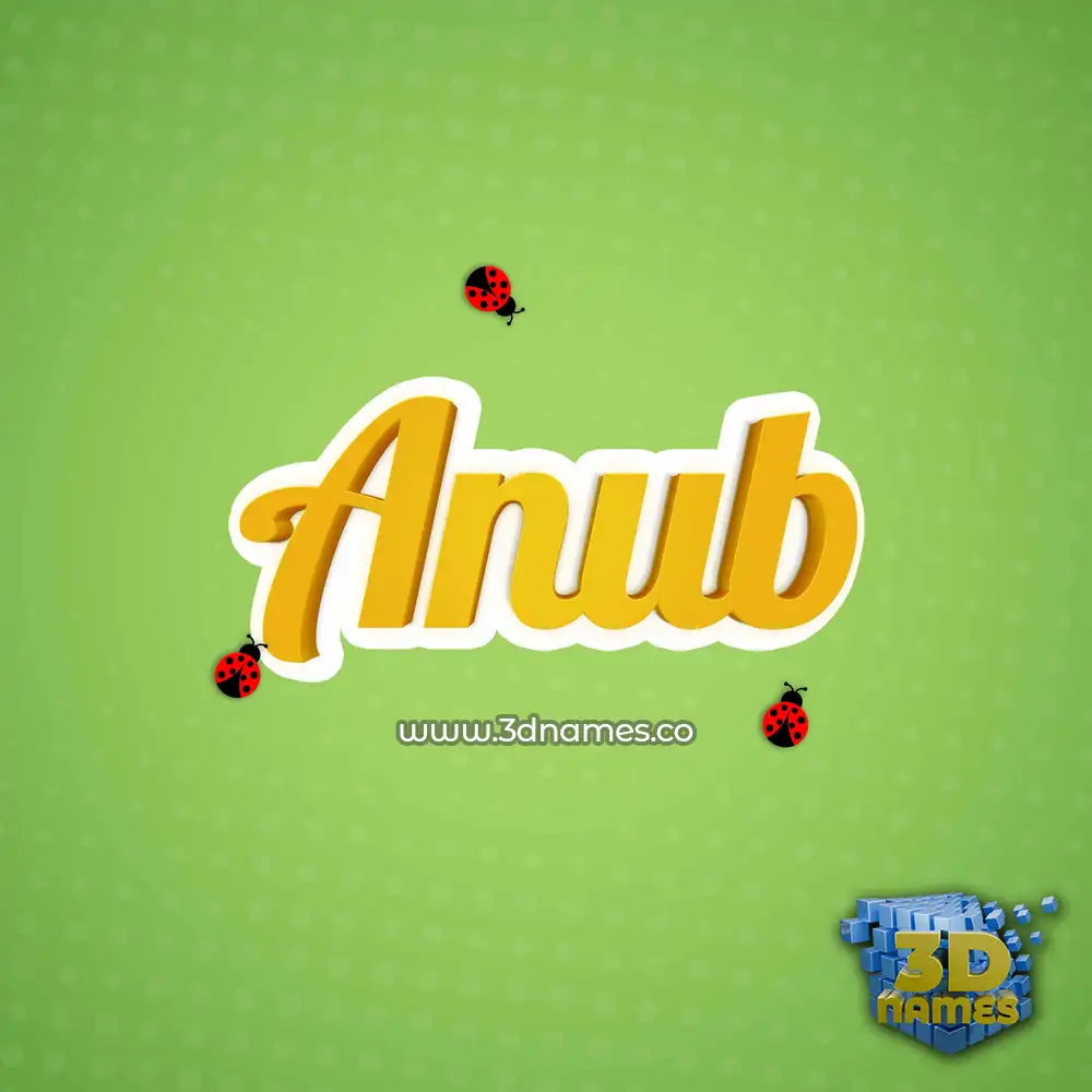 anub in Ladybugs style - 3D name wallpaper