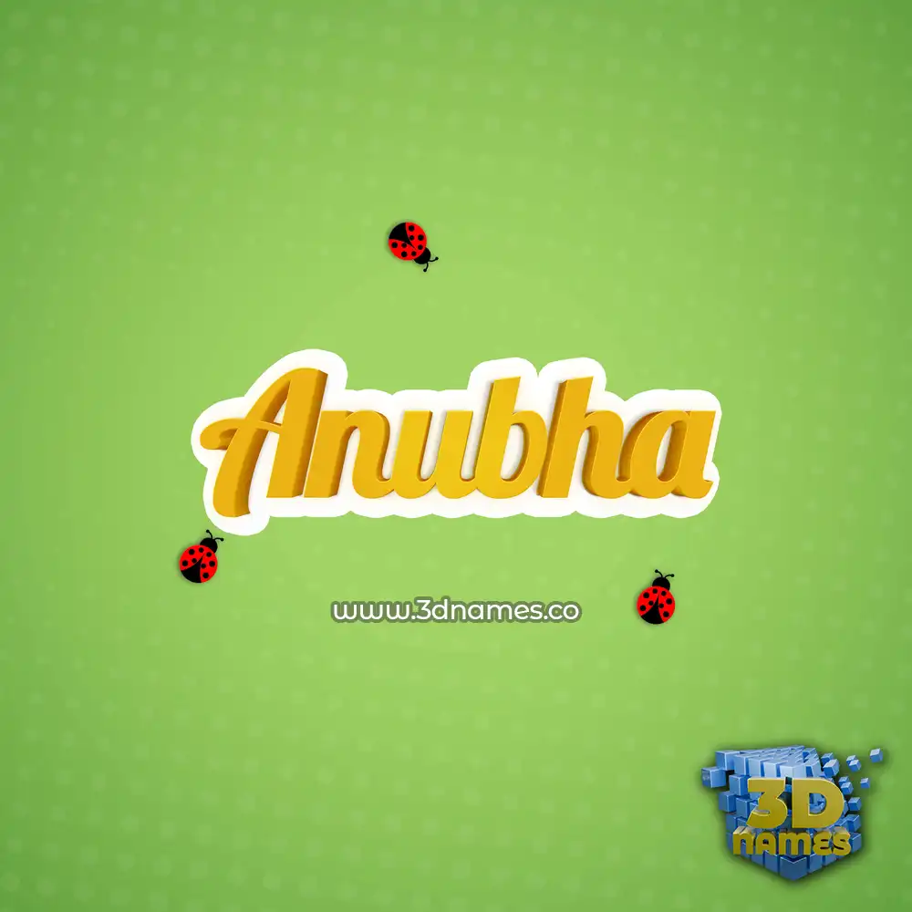 anubha in Ladybugs style - 3D name wallpaper