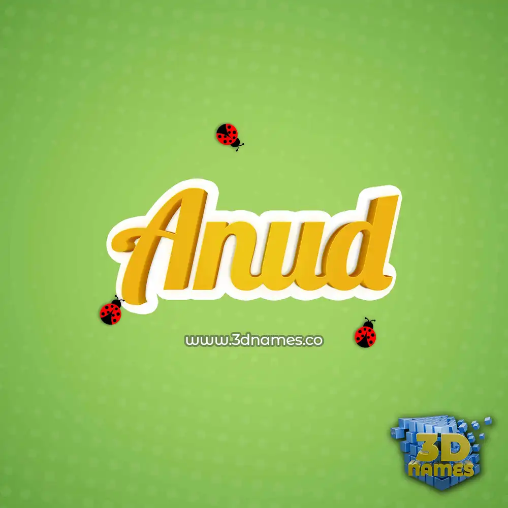 anud in Ladybugs style - 3D name wallpaper