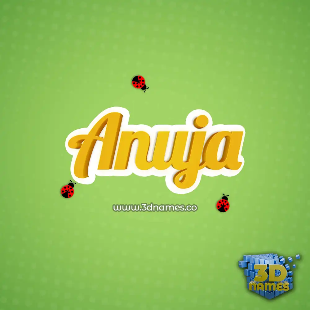 anuja in Ladybugs style - 3D name wallpaper