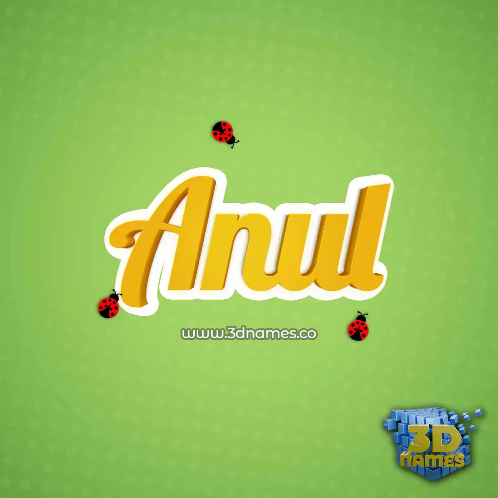 anul in Ladybugs style - 3D name wallpaper