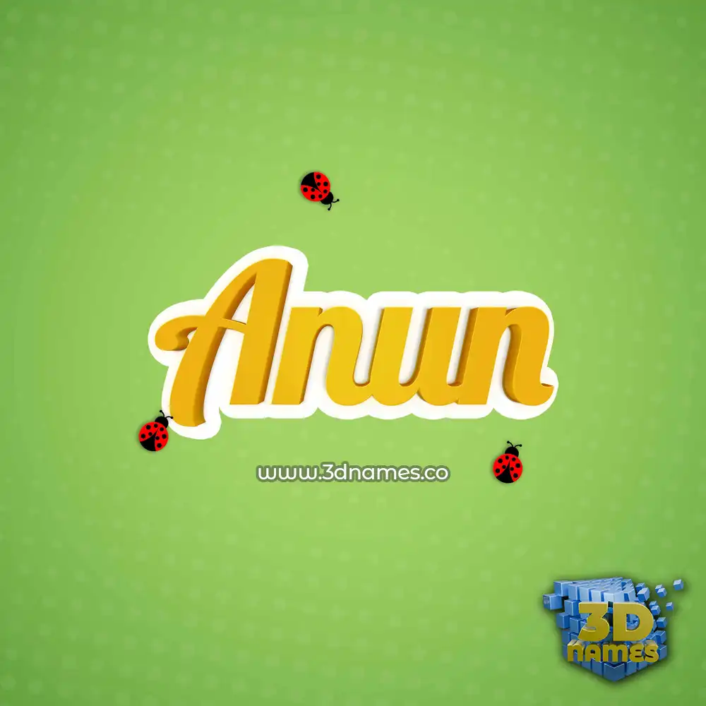 anun in Ladybugs style - 3D name wallpaper
