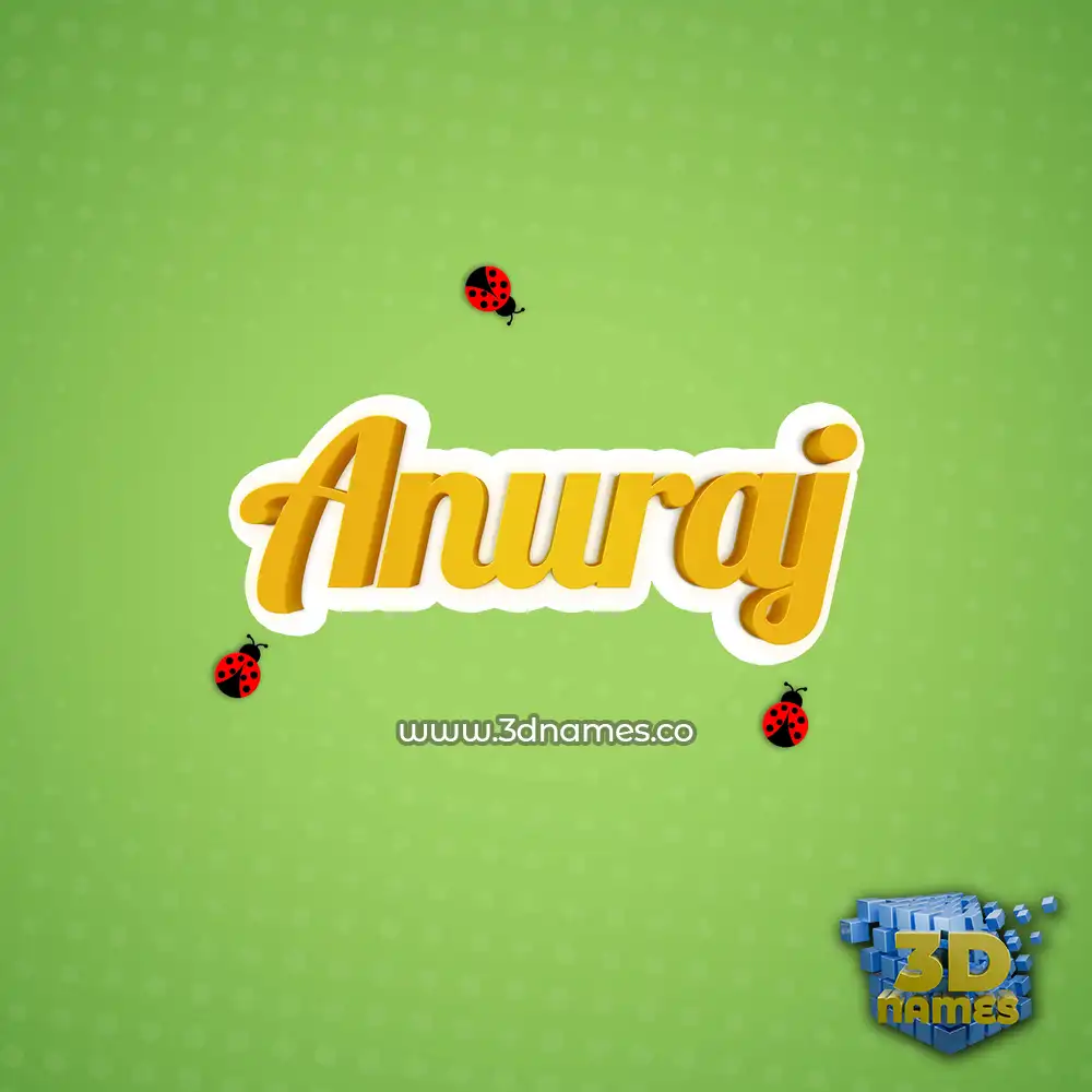 anuraj in Ladybugs style - 3D name wallpaper
