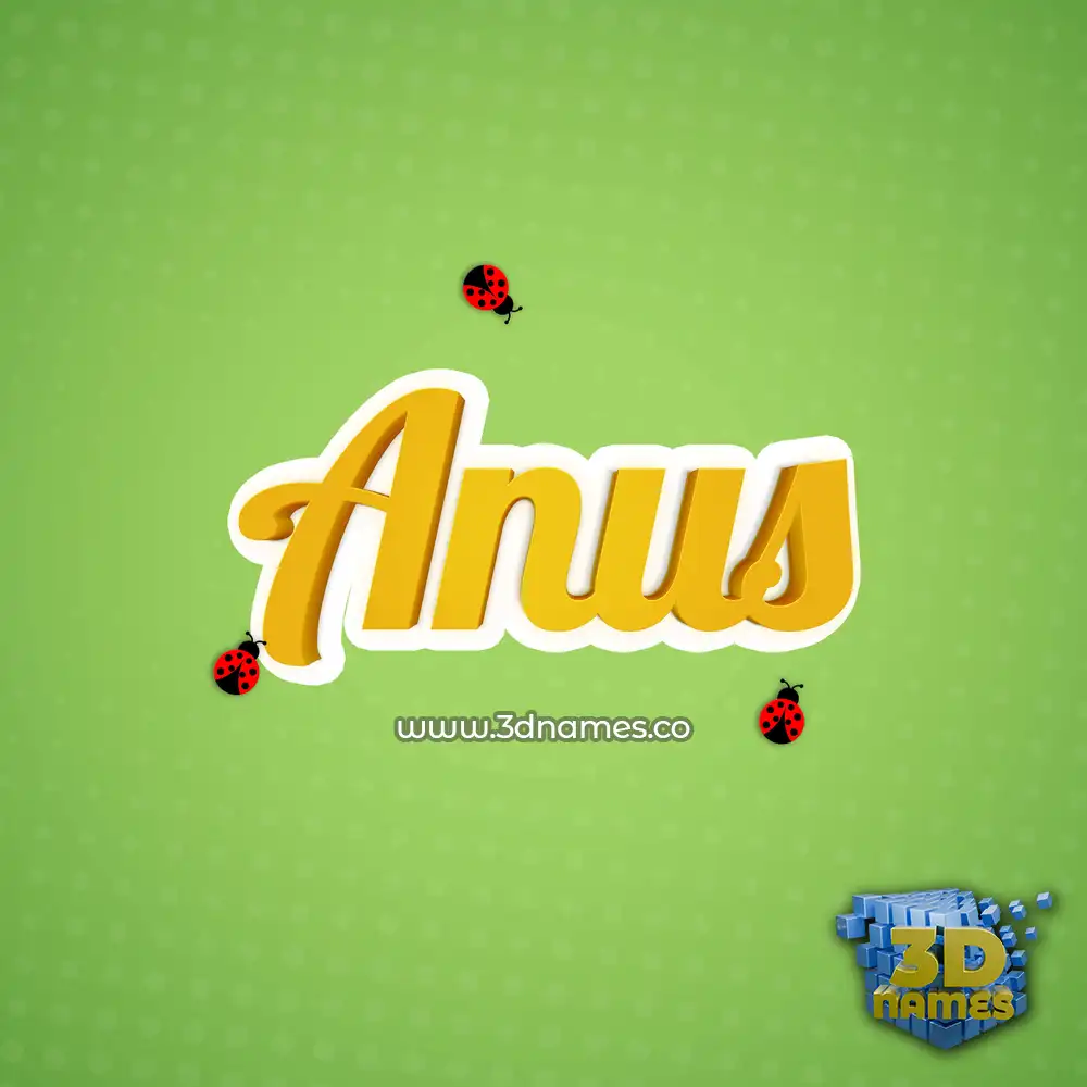 anus in Ladybugs style - 3D name wallpaper