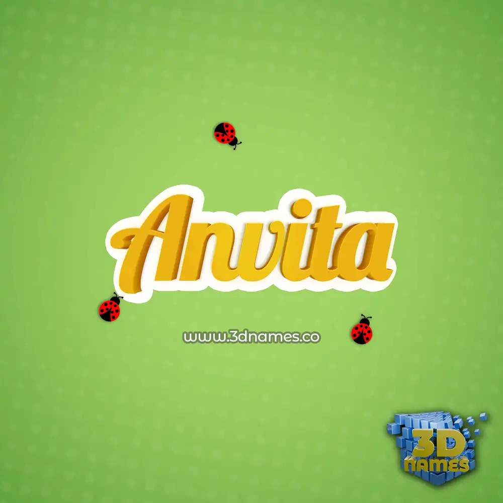 anvita in Ladybugs style - 3D name wallpaper