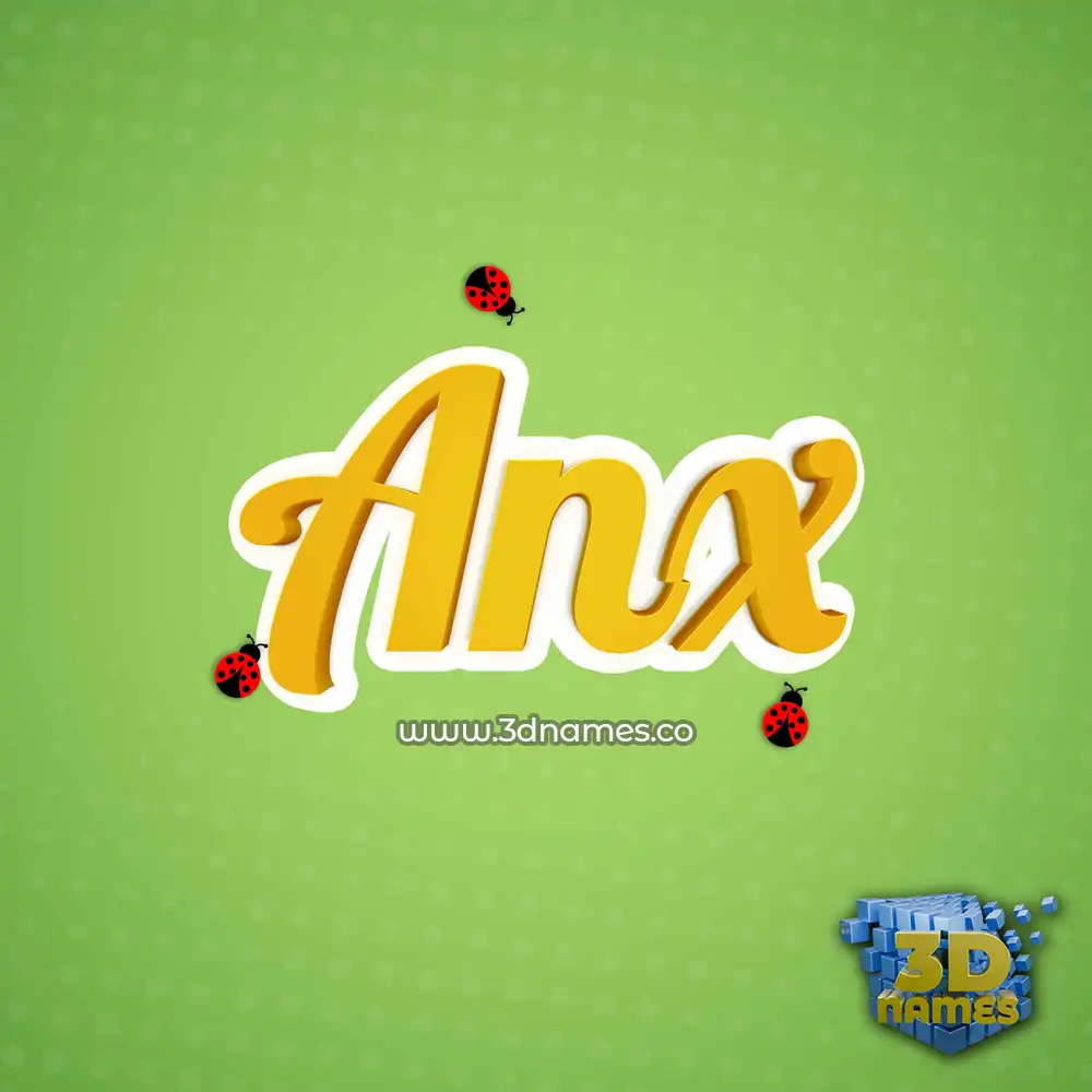 anx in Ladybugs style - 3D name wallpaper