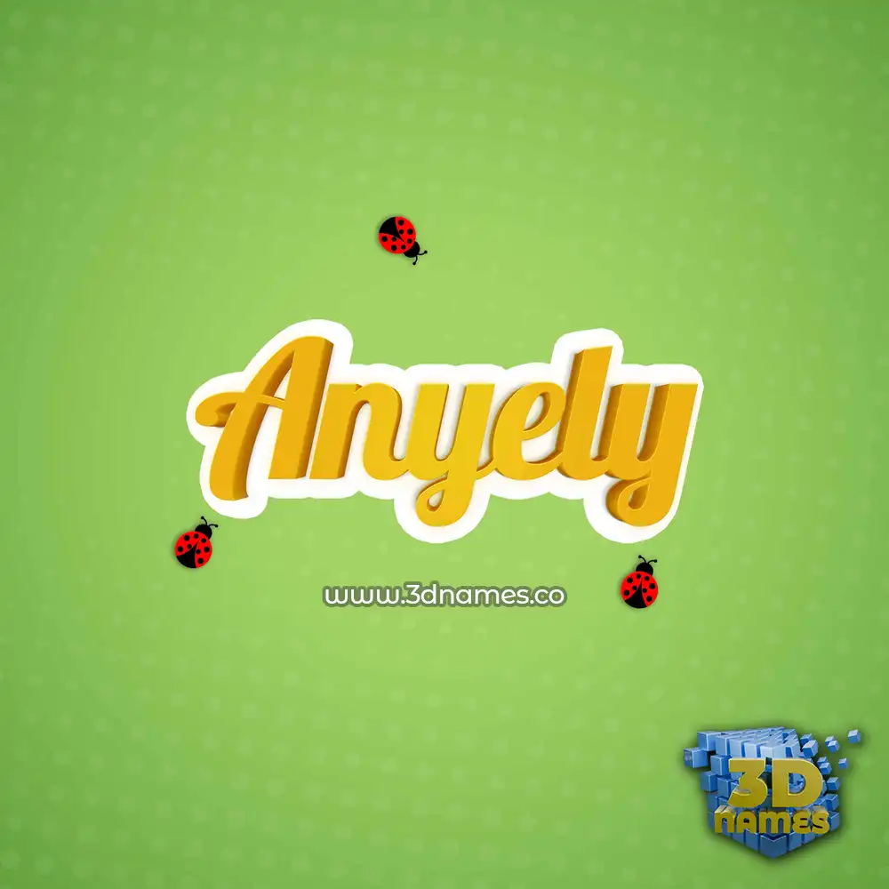 anyely in Ladybugs style - 3D name wallpaper
