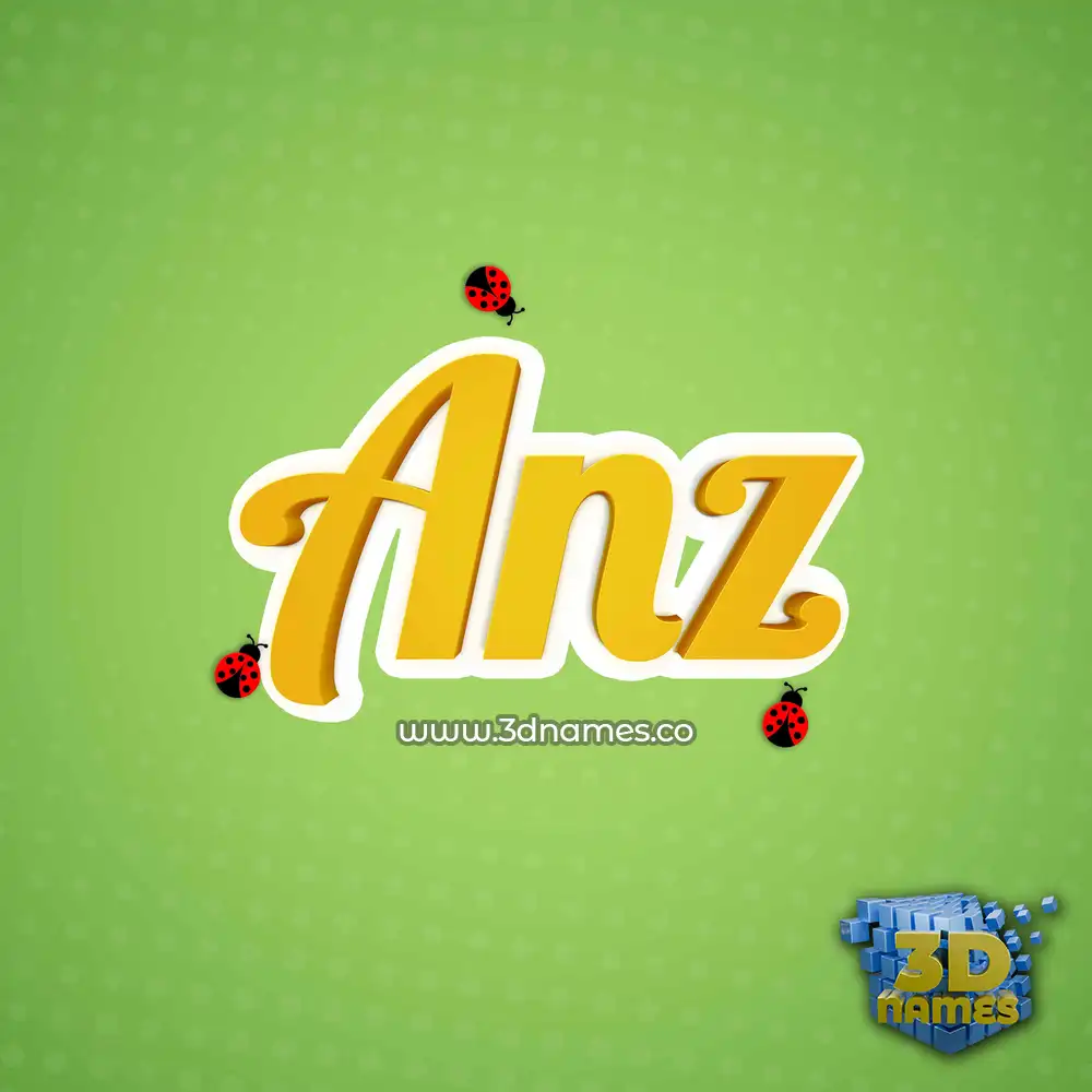 anz in Ladybugs style - 3D name wallpaper