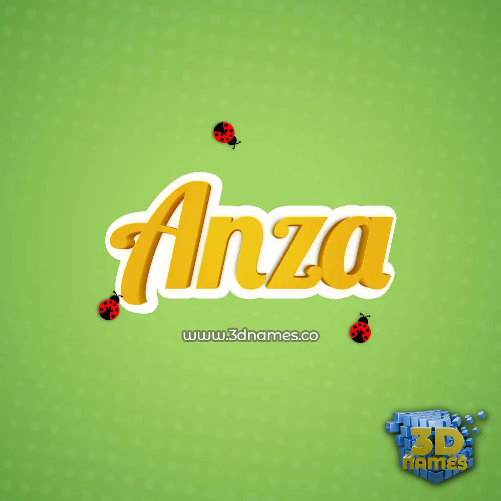 anza in Ladybugs style - 3D name wallpaper