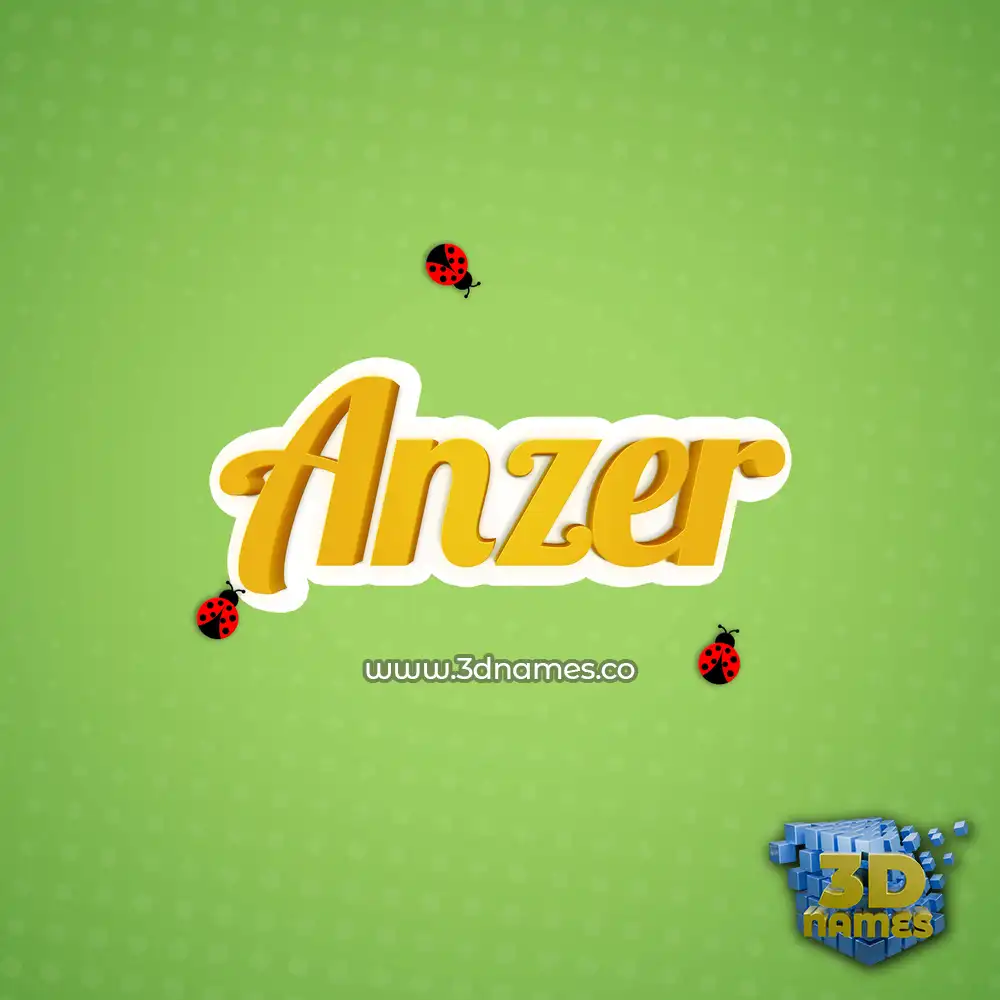 anzer in Ladybugs style - 3D name wallpaper