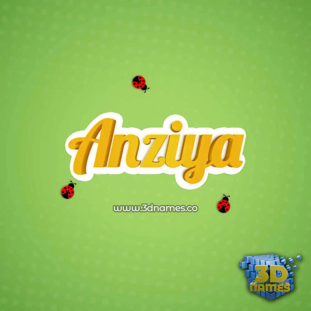 anziya in Ladybugs style - 3D name wallpaper