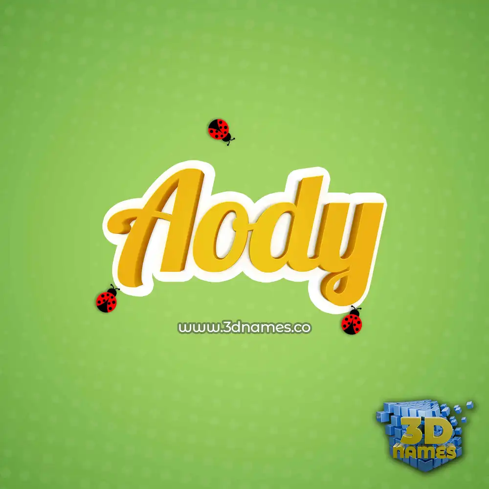 aody in Ladybugs style - 3D name wallpaper