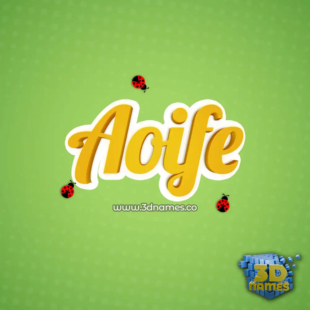 aoife in Ladybugs style - 3D name wallpaper