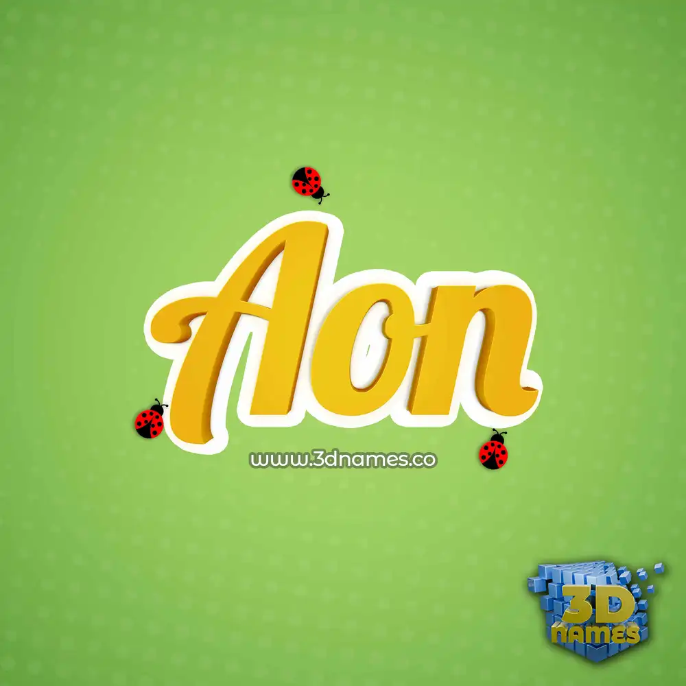 aon in Ladybugs style - 3D name wallpaper