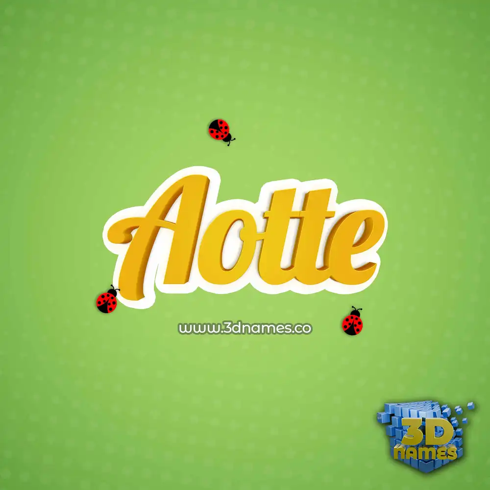 aotte in Ladybugs style - 3D name wallpaper