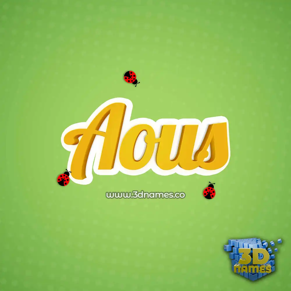 aous in Ladybugs style - 3D name wallpaper