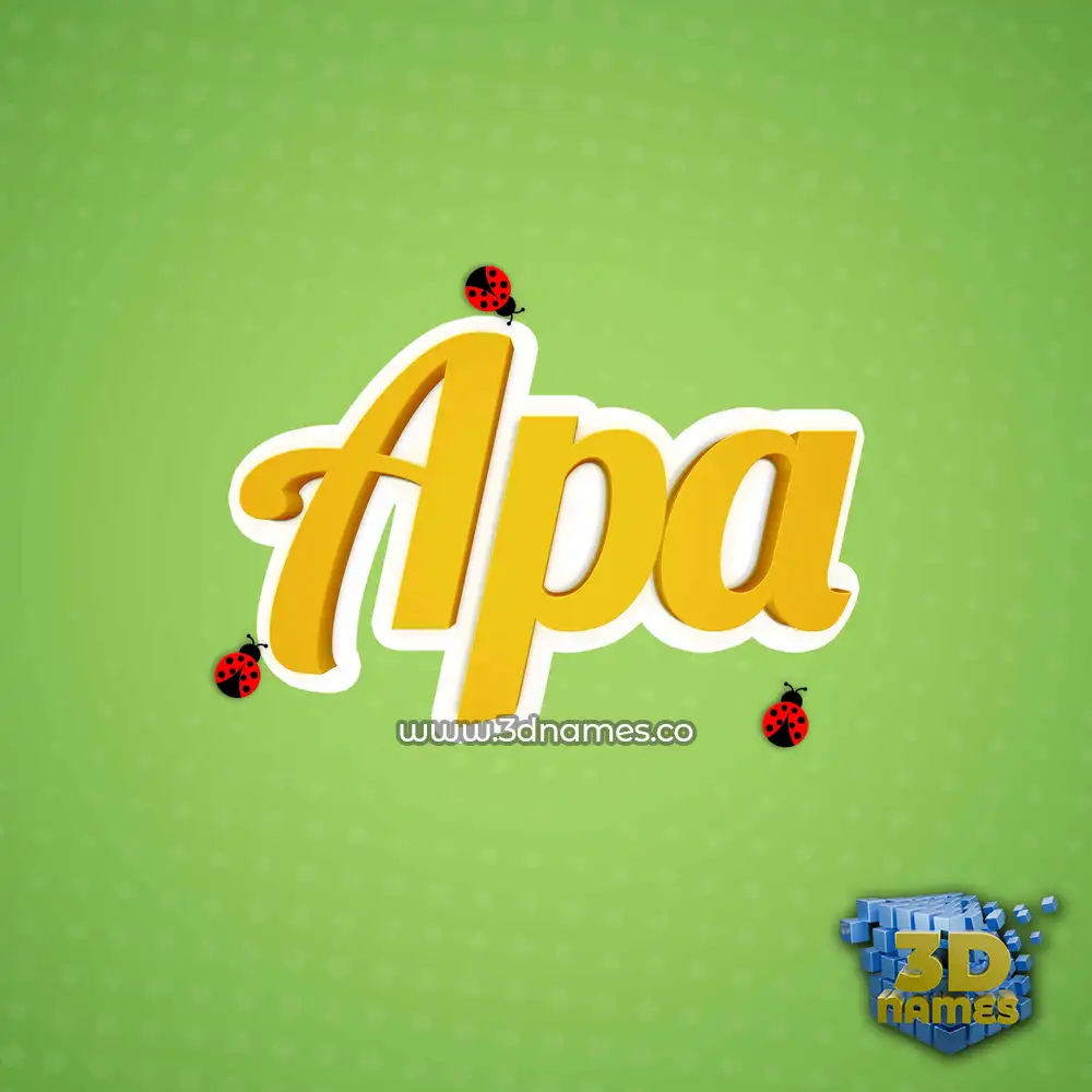 apa in Ladybugs style - 3D name wallpaper