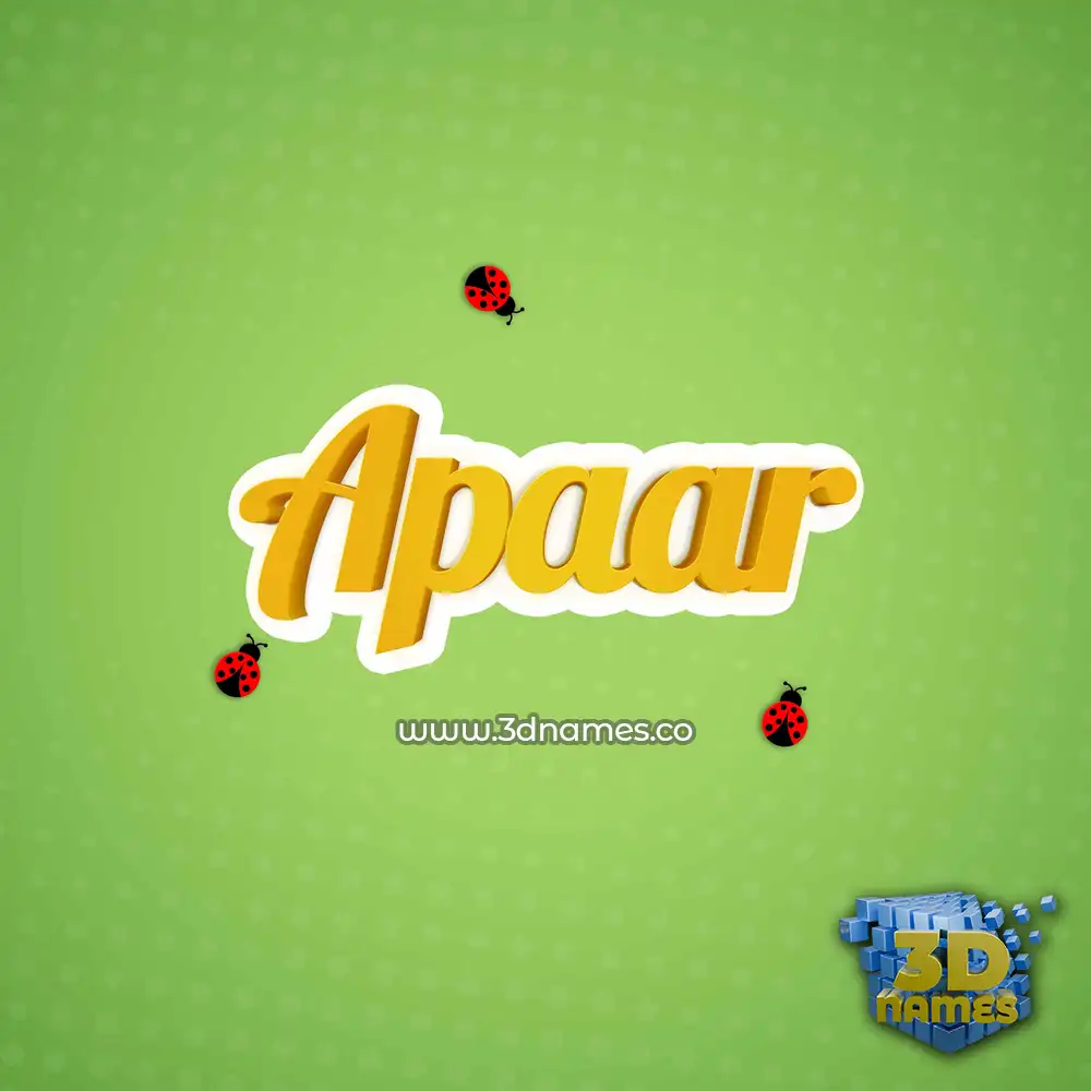 apaar in Ladybugs style - 3D name wallpaper