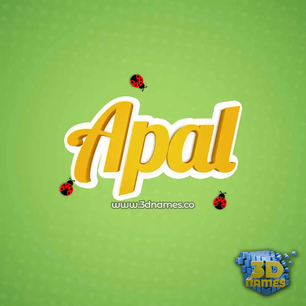 apal in Ladybugs style - 3D name wallpaper