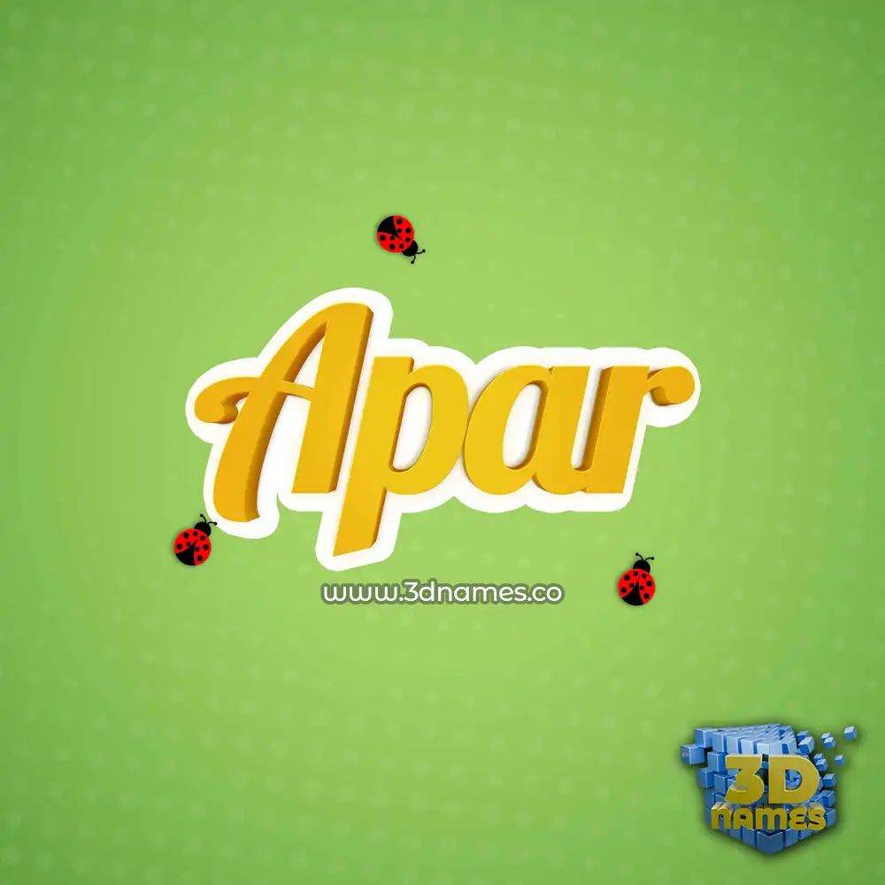 apar in Ladybugs style - 3D name wallpaper