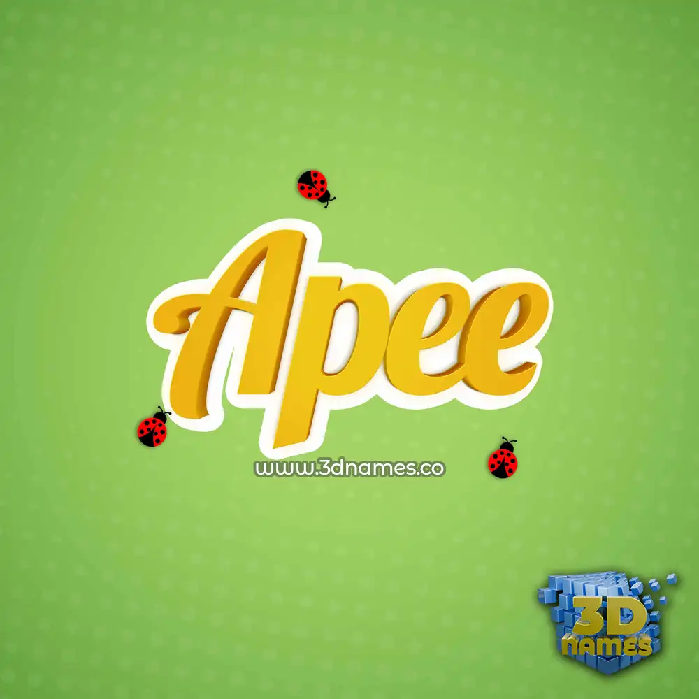 apee in Ladybugs style - 3D name wallpaper